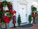 Christmas FrontDoor Palos Verdes homes front door decorated for Christmas