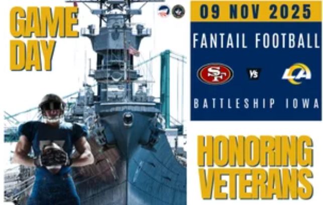Enjoy Veteran’s Day Weekend By Visiting The Battleship USS Iowa Fantail Football Fun!